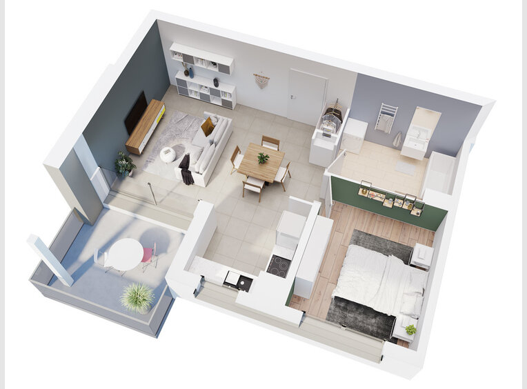 Appartement à vendre F2 à Vantoux - Réf. 6961095