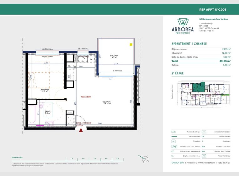 Appartement à vendre F2 à Vantoux - Réf. 6961095