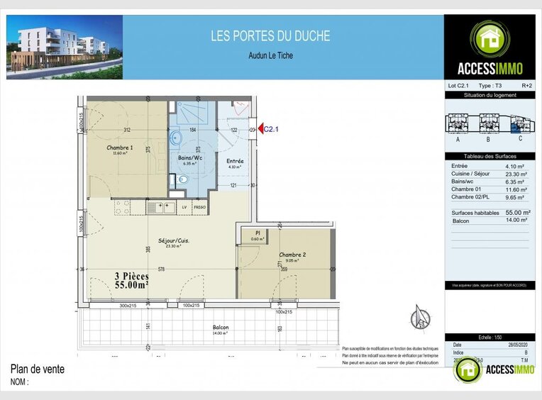 Appartement à vendre 2 Chambres à Audun-le-Tiche (FR) - Réf. 7010807