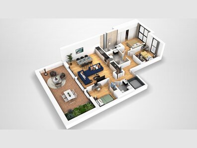 Appartement à vendre 3 Chambres à Luxembourg-Gasperich - Réf. 6722344