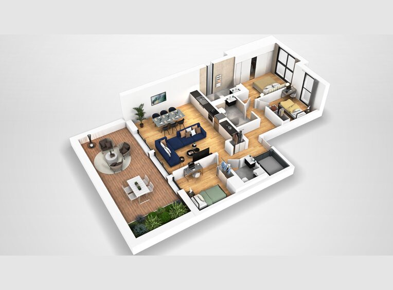 Apartment for sale 3 bedrooms in Luxembourg (LU) - Ref. 6722344