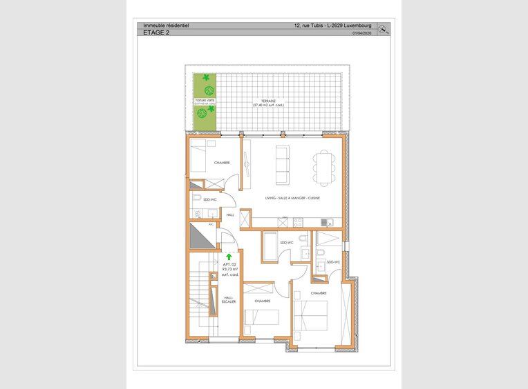 Apartment for sale 3 bedrooms in Luxembourg (LU) - Ref. 6722344