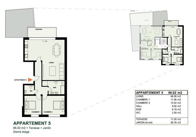 Appartement à vendre 2 chambres à Wiltz