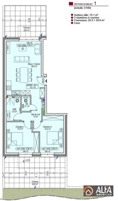 Appartement à vendre 2 chambres à Rodange