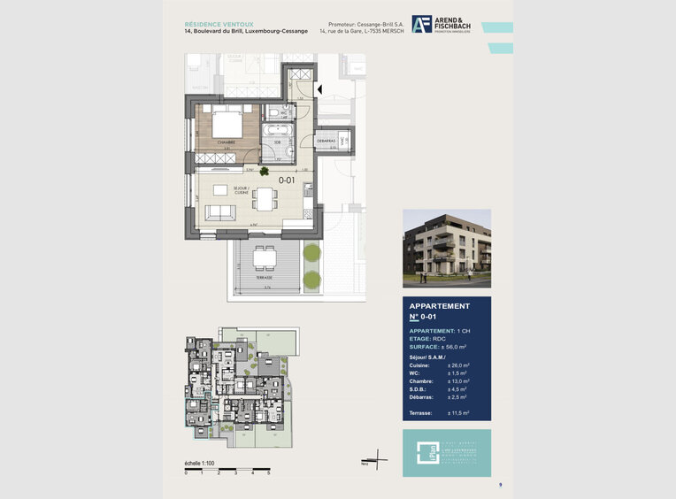 Appartement à vendre 1 Chambre à Luxembourg (LU) - Réf. 6555480