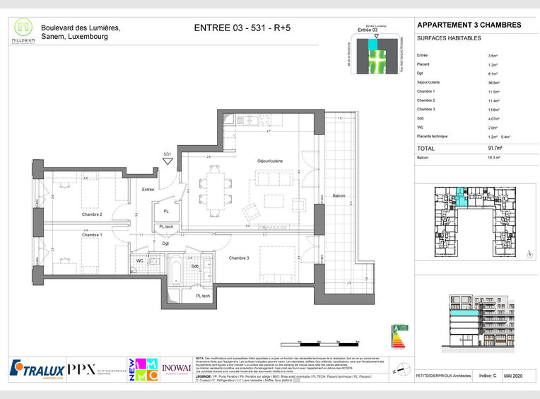 Wohnung zum Kauf 2 Zimmer in Belvaux (LU) - Ref. 6901128
