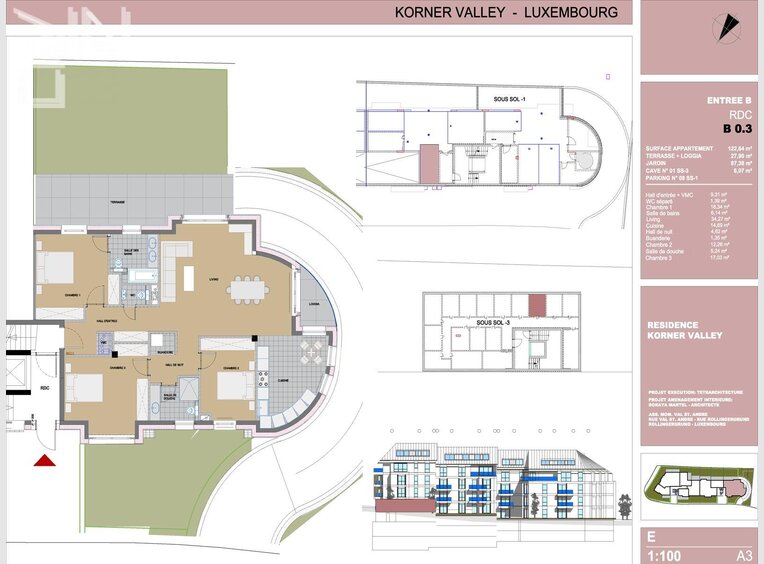 Apartment for sale 3 bedrooms in Luxembourg (LU) - Ref. 6089128