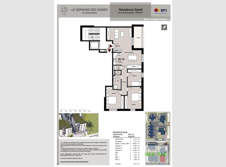 Wohnung zum Kauf 3 Zimmer in Mertert (LU) - Ref. 6988393