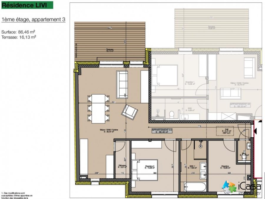 Appartement à vendre 1 chambre à Bertrange
