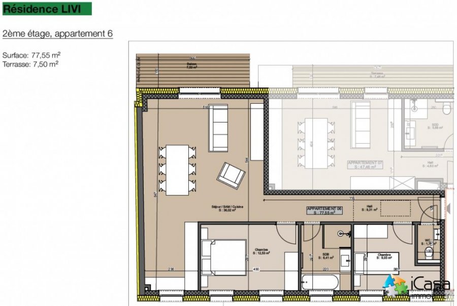 Appartement à vendre 1 chambre à Bertrange