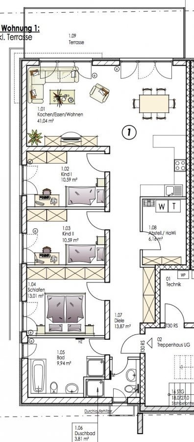 plan 3 appartements