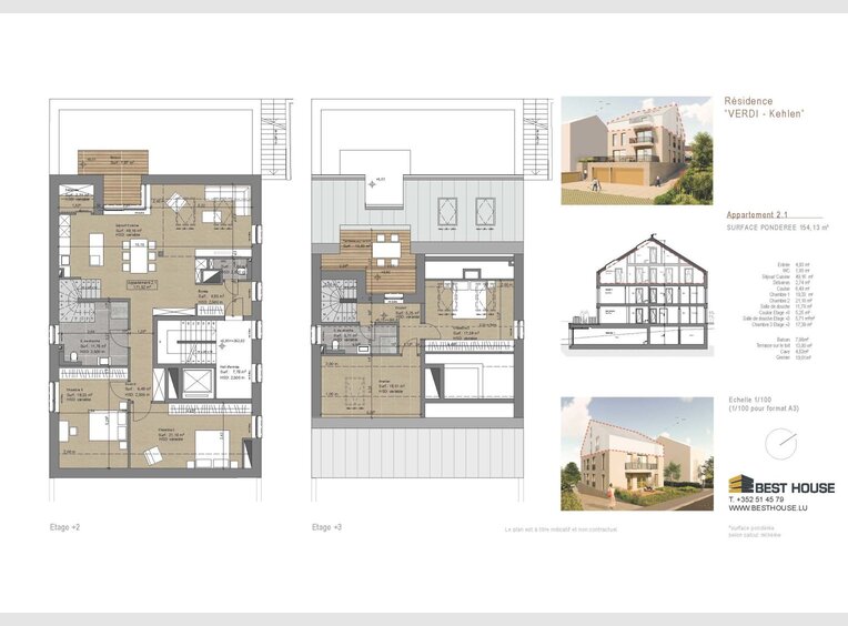 Penthouse à vendre 3 Chambres à Kehlen (LU) - Réf. 6506201