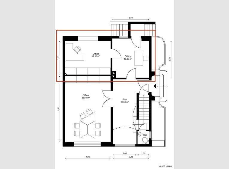 Bureau à louer à Wasserbillig (LU) - Réf. 7100522