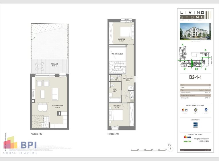 Duplex for sale 2 bedrooms in Luxembourg (LU) - Ref. 6554042