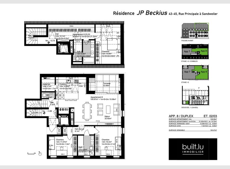Duplex à vendre 3 Chambres à Sandweiler (LU) - Réf. 6813898
