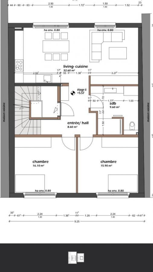 Duplex à louer 3 chambres à Ettelbruck