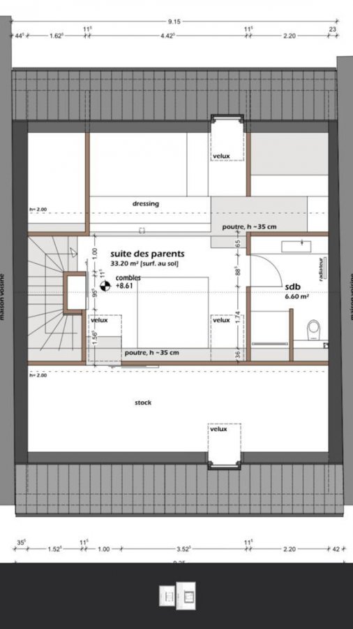 Duplex à louer 3 chambres à Ettelbruck