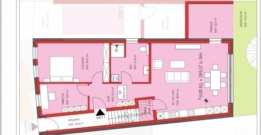 Wohnung zu verkaufen 2 Schlafzimmer in Perl-Tettingen