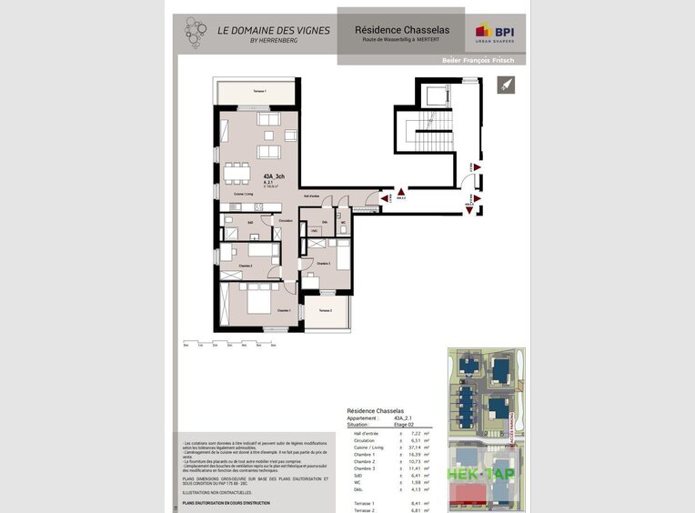 Wohnung zum Kauf 3 Zimmer in Mertert (LU) - Ref. 6987803