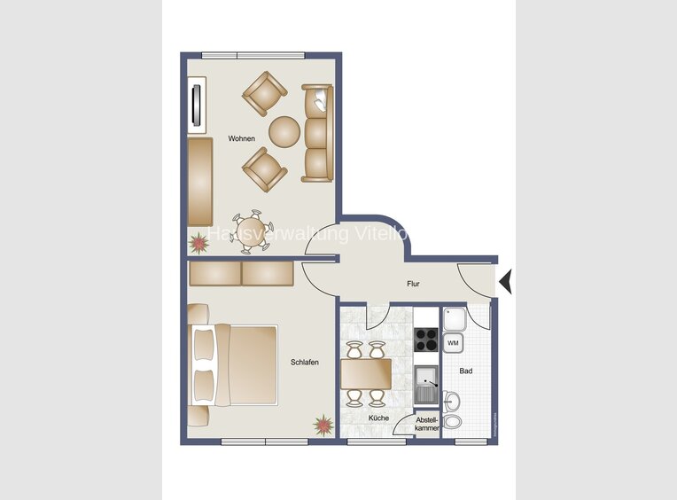 Appartement à louer 2 Pièces à Saarbrücken (DE) - Réf. 7269163