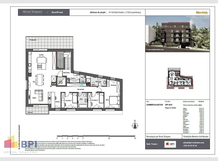 Penthouse for sale 3 bedrooms in Luxembourg (LU) - Ref. 6978731