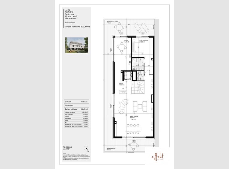 Penthouse for sale 3 bedrooms in Niederanven (LU) - Ref. 6683660