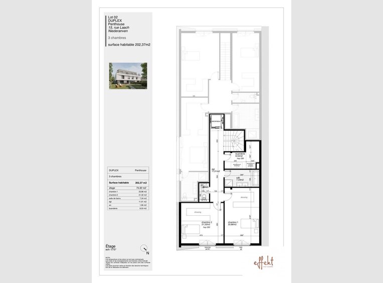 Penthouse for sale 3 bedrooms in Niederanven (LU) - Ref. 6683660