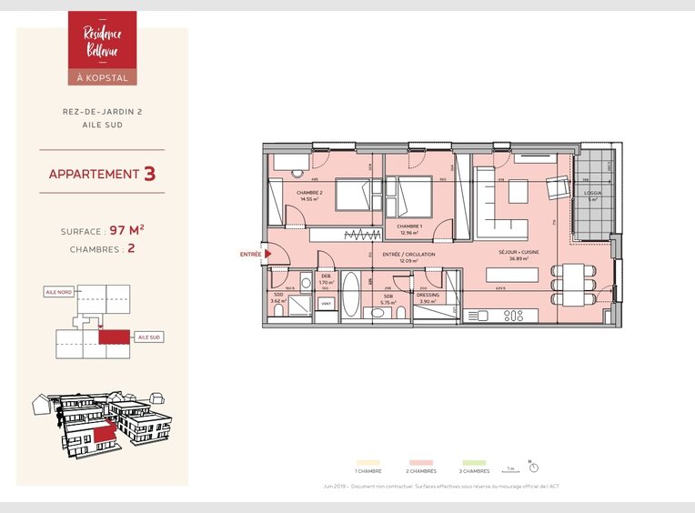 Apartment for sale 2 bedrooms in Kopstal (LU) - Ref. 6580428