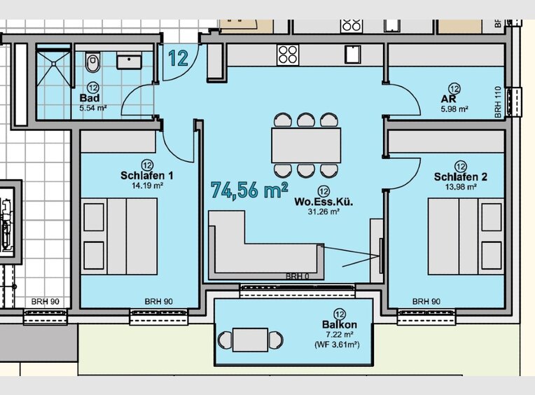 Appartement à vendre 3 Pièces à Quierschied (DE) - Réf. 7225357