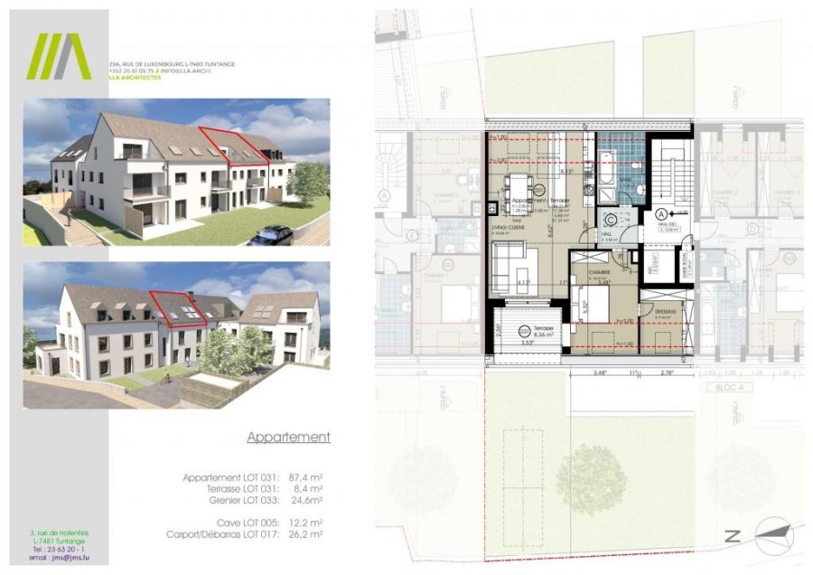 Appartement à vendre 1 chambre à Buschdorf