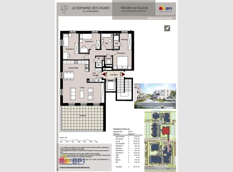 Penthouse for sale 3 bedrooms in Mertert (LU) - Ref. 6571821