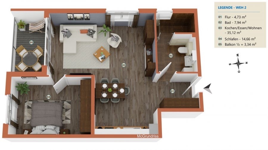 Wohnung zu verkaufen 1 Schlafzimmer in Perl-Nennig