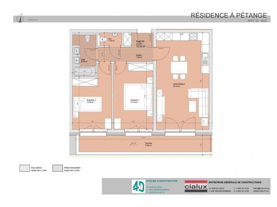 Appartement à vendre 2 chambres à Pétange