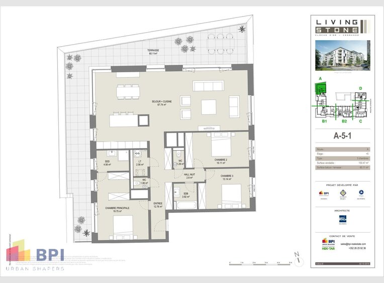 Wohnung zum Kauf 3 Zimmer in Luxembourg (LU) - Ref. 6554029