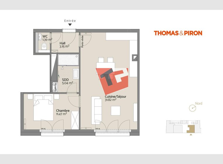 Appartement à vendre 1 Chambre à Luxembourg (LU) - Réf. 7109053
