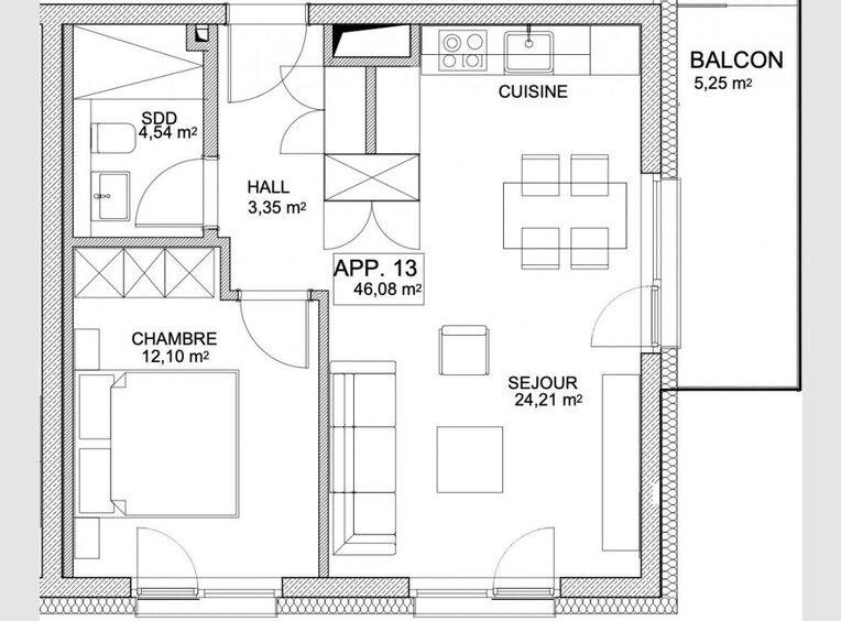 Wohnung zur Miete 1 Zimmer in Luxembourg (LU) - Ref. 7229117