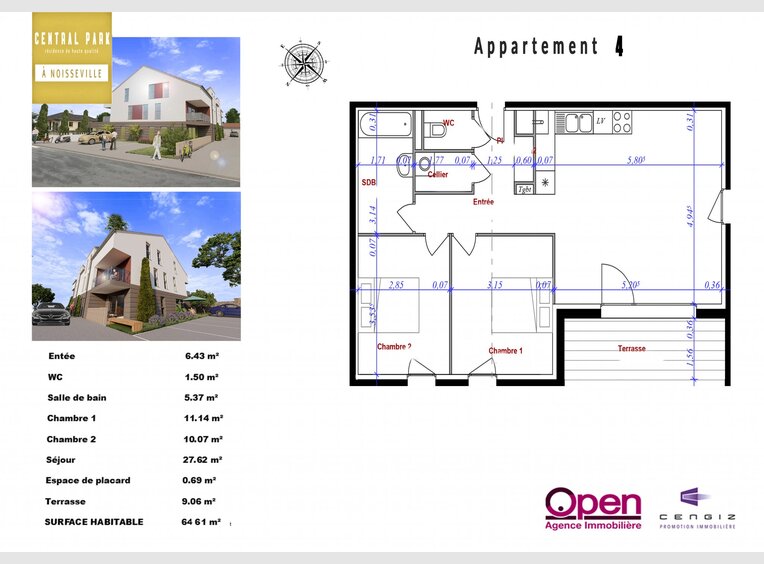 Appartement à vendre F3 à Noisseville (FR) - Réf. 7017006