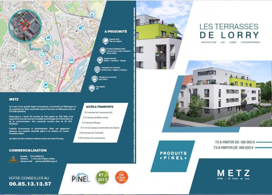 Appartement à vendre F3 à Metz-Devant-les-Ponts