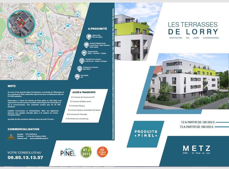 Appartement à vendre F3 à Metz (FR) - Réf. 7251758