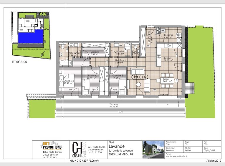 Appartement à vendre 3 Chambres à Luxembourg (LU) - Réf. 7114814