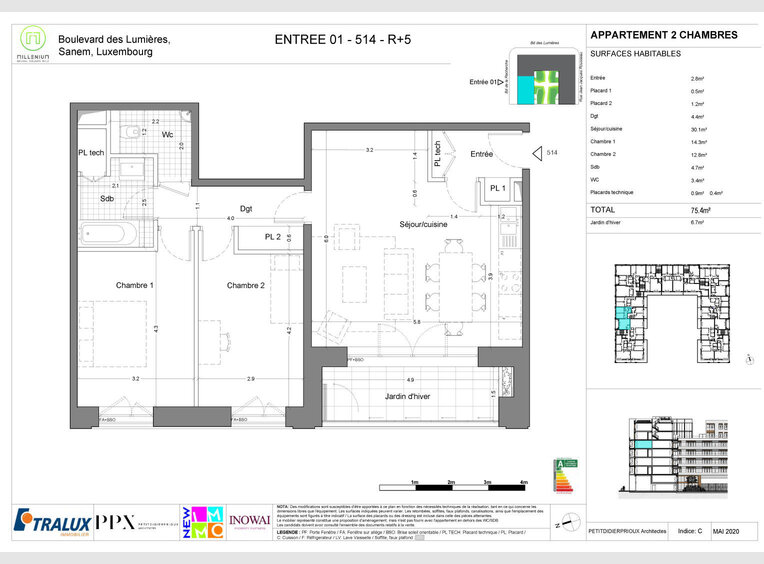 Wohnung zum Kauf 2 Zimmer in Belval (LU) - Ref. 6901134