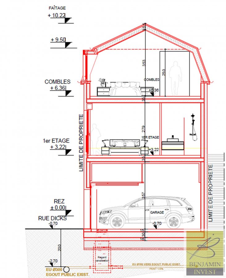Immeuble de rapport à vendre 4 chambres à Ettelbruck