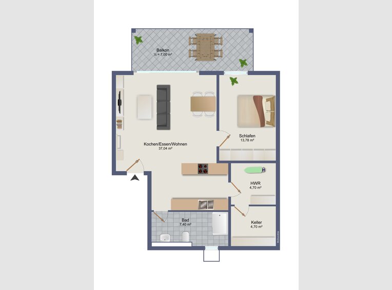 Appartement à vendre 2 Pièces à Trier (DE) - Réf. 7231198