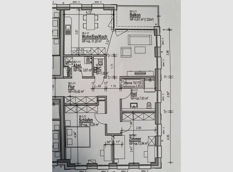 Wohnung zur Miete 3 Zimmer in Bitburg (DE) - Ref. 7226639