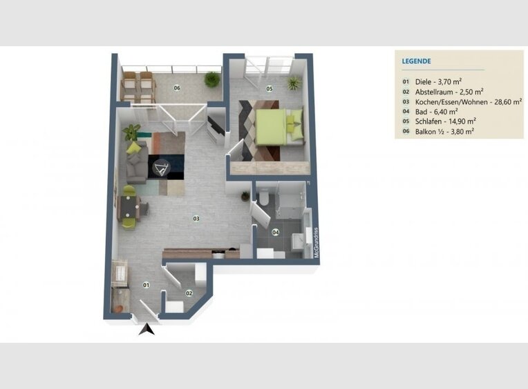 Penthouse à vendre 2 Pièces à Palzem (DE) - Réf. 7121167