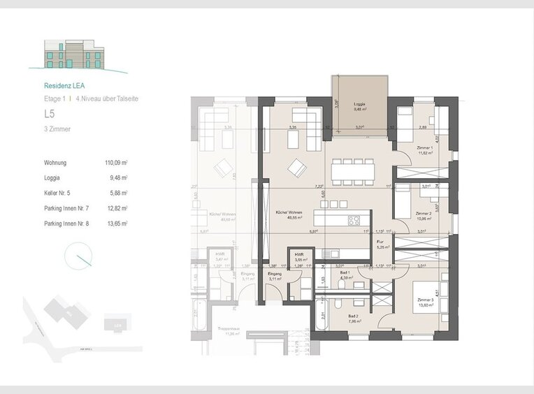 Appartement à vendre 3 Chambres à Michelau (LU) - Réf. 6451999