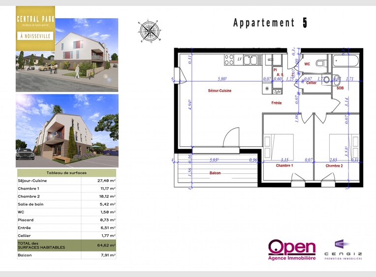 Appartement à vendre F3 à Noisseville (FR) - Réf. 7017007