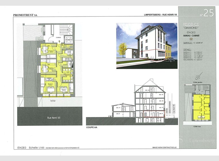 Bureau à vendre à Luxembourg-Limpertsberg - Réf. 6606959