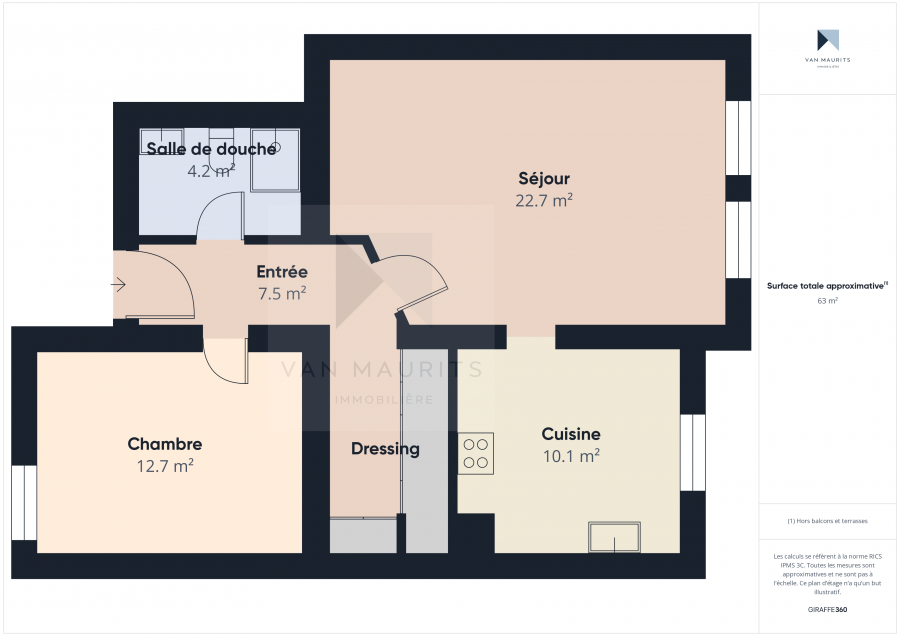 Appartement à vendre 1 chambre à Luxembourg-Gasperich - Cloche d'or