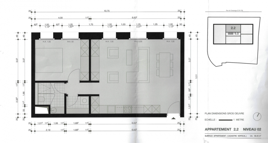 Wohnung zu verkaufen 1 Schlafzimmer in Luxembourg-Cessange